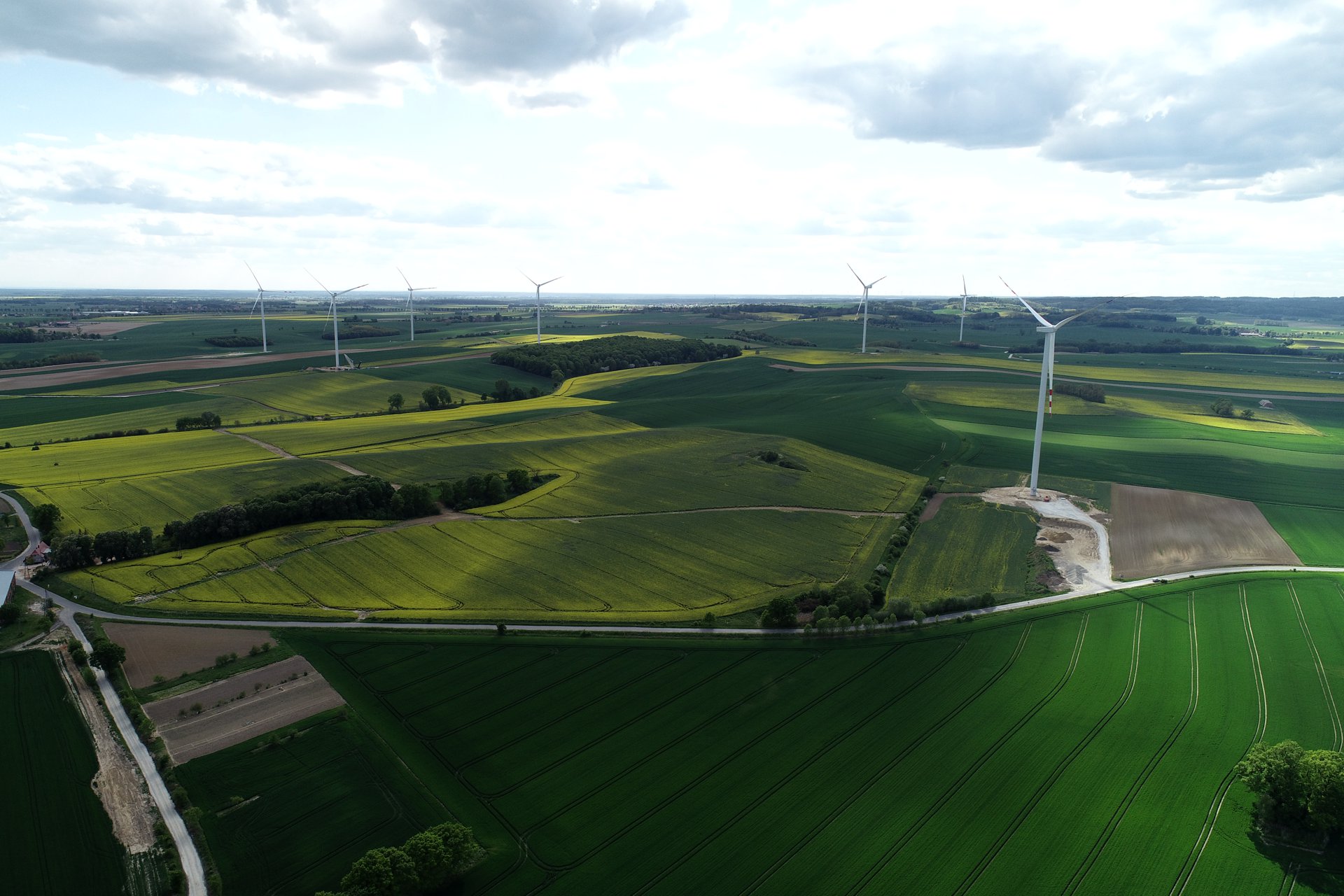 Geodezyjna obsługa budowy farmy wiatrowej w Żukowicach